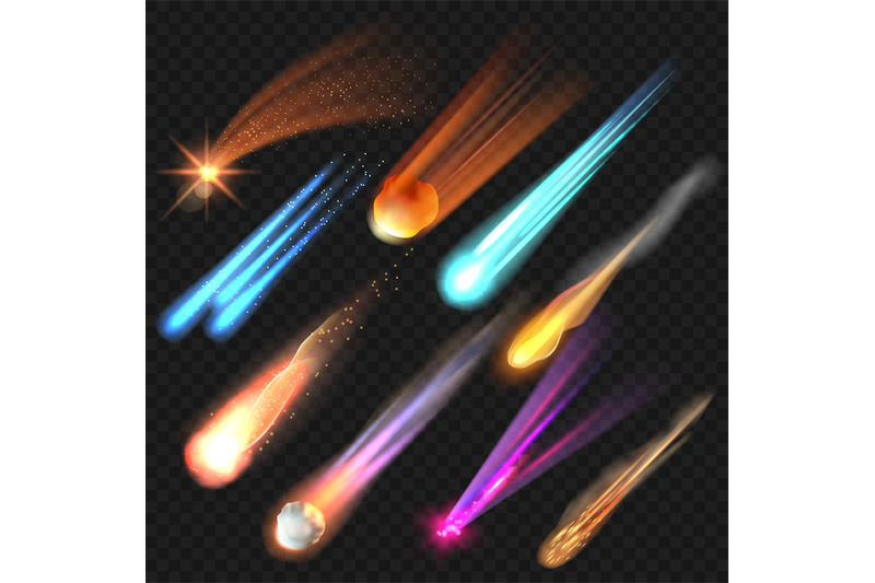 space-stars-realistic-glowing-planets-meteor-vector-astronomy-collect