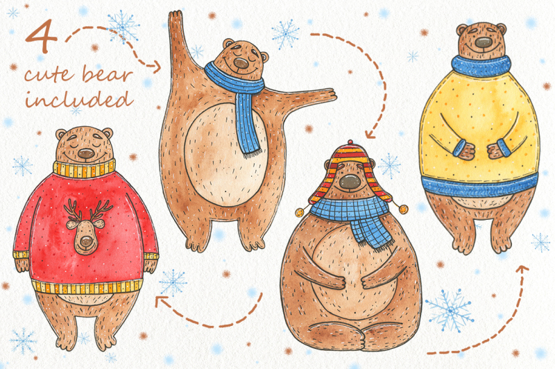 watercolor-christmas-bear