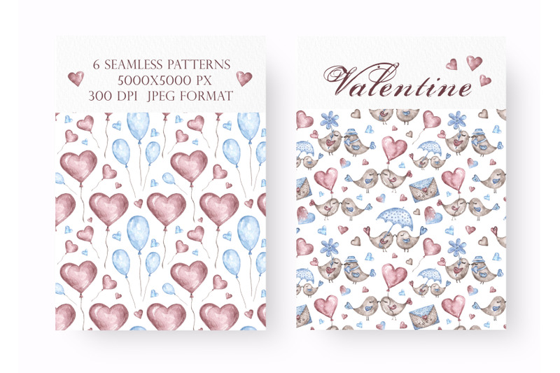valentine-039-s-day-watercolor-seamless-pattern-heart-vintage-key-love