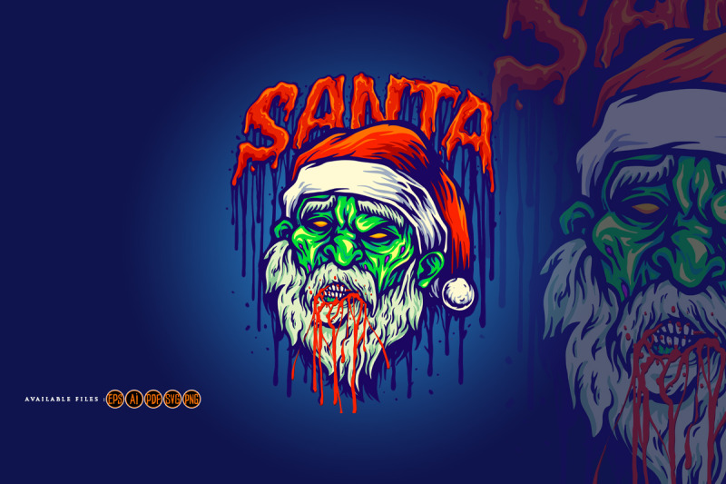 santa-zombie-spooky-bloods-mascot