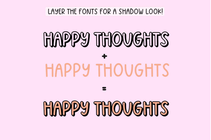 happy-thoughts-bubbly-handwritten-font