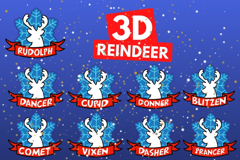 3d-reindeer-svg-bundle