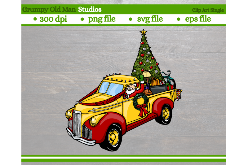 santa-driving-christmas-truck-with-tree-and-wreath-christmas-design