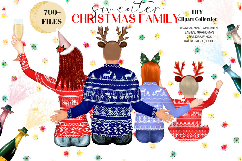 christmas-sweater-family-clipart-diy-portrait-creator