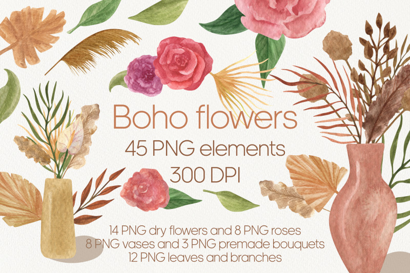 watercolor-boho-dry-flowers-clipart