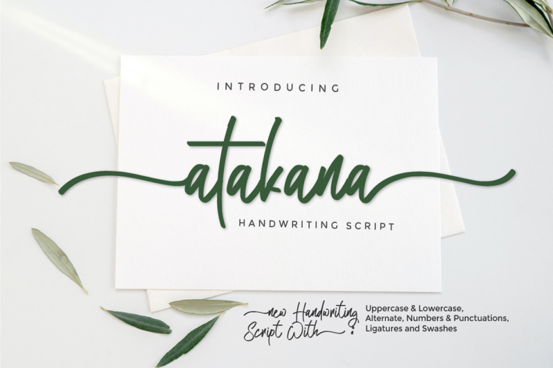atakana-handwriting-font-script
