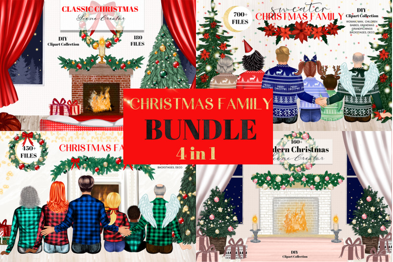 bundle-christmas-family-clipart