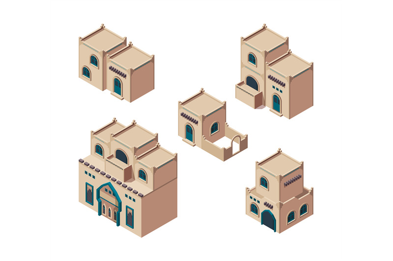 arabic-houses-isometric-sandy-authentic-old-buildings-isometric-antiq