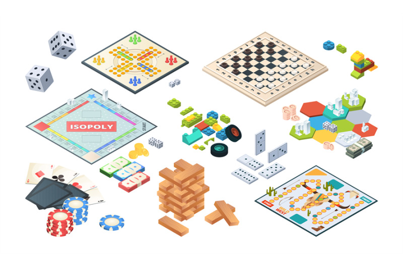 board-games-adults-funny-games-isometric-cards-backgammon-chess-mahjo