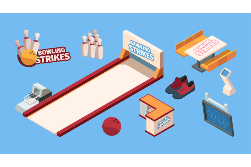 bowling-isometric-sport-leisure-fun-club-for-bowling-players-balls-sh