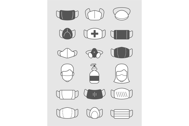 pollution-mask-symbols-medical-protection-icon-treatment-man-with-fac