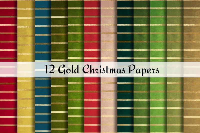 christmas-golden-stripes-digital-papers