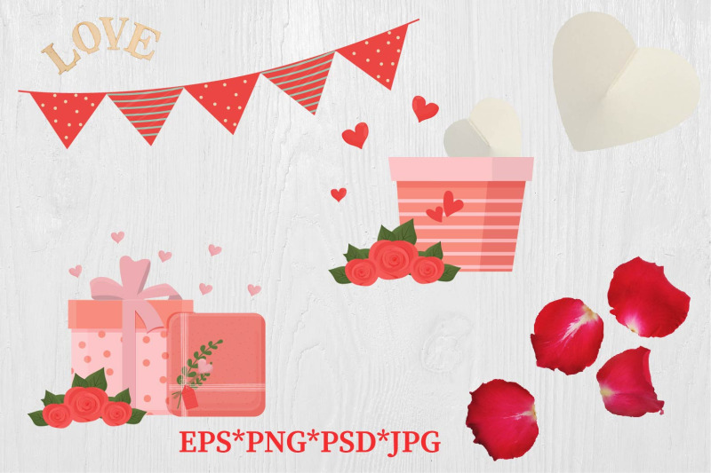 love-valentine-romantic-bundle-clip-art