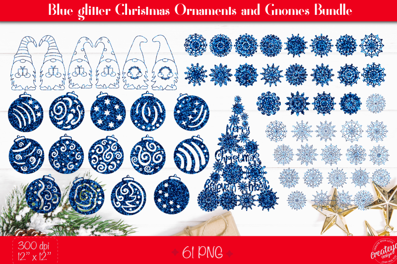 blue-glitter-christmas-ornaments-and-christmas-gnomes