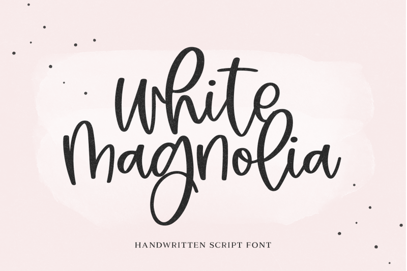white-magnolia-handwritten-script-font
