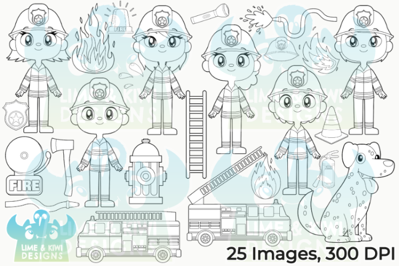firefighters-digital-stamps-lime-and-kiwi-designs