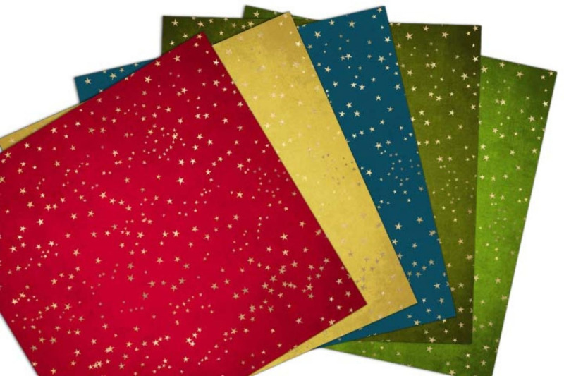 christmas-golden-stars-digital-papers