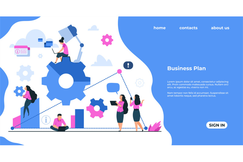 team-building-landing-page-business-development-work-process-organiz