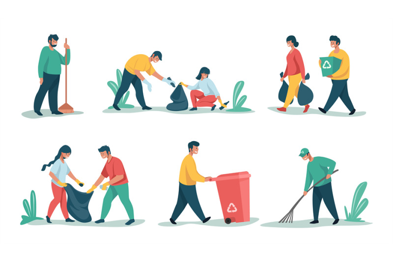 cleaning-garbage-cartoon-characters-sorting-and-recycling-waste-and-t