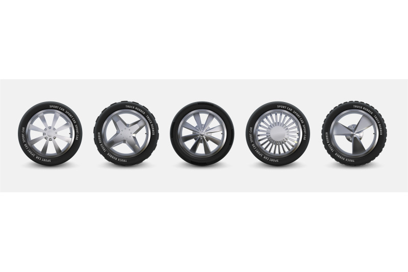 realistic-tires-set-truck-wheels-isolated-on-white-winter-and-summer