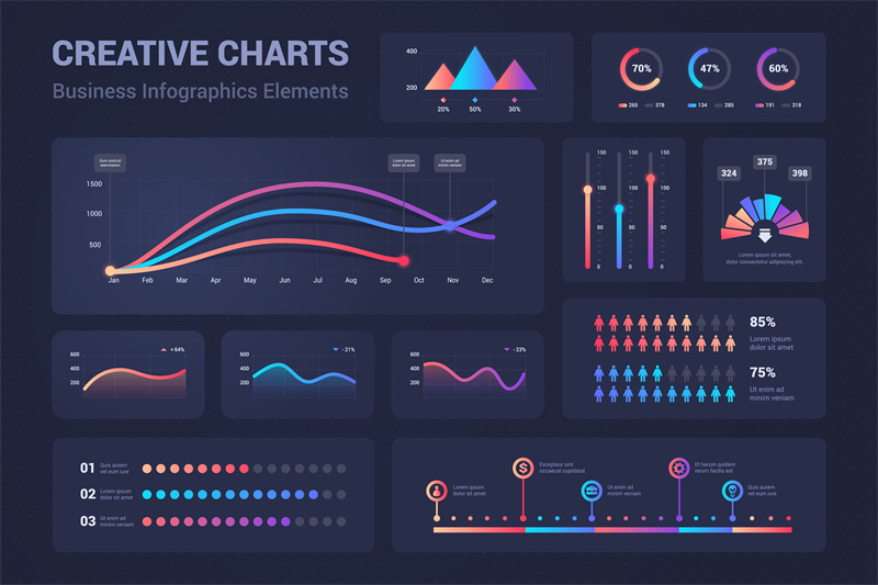 infographic-graphs-diagrams-pie-charts-progress-bars-for-business-pr