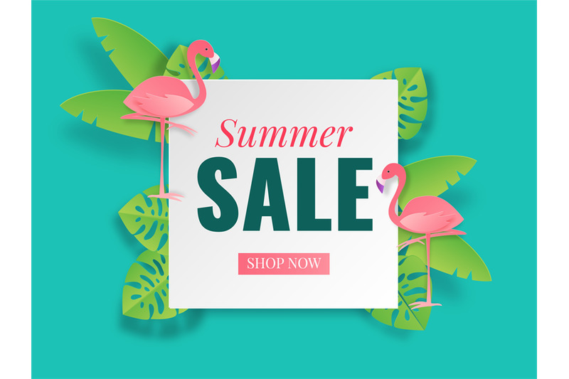 summer-sale-banner-tropical-paper-cut-poster-vector-travel-and-vacat