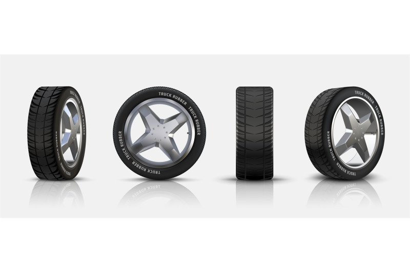 realistic-car-tires-3d-isolated-auto-tyres-with-alloy-rims-detailed