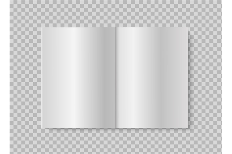 open-book-or-magazine-realistic-mock-up-blank-pages-on-transparent-ba