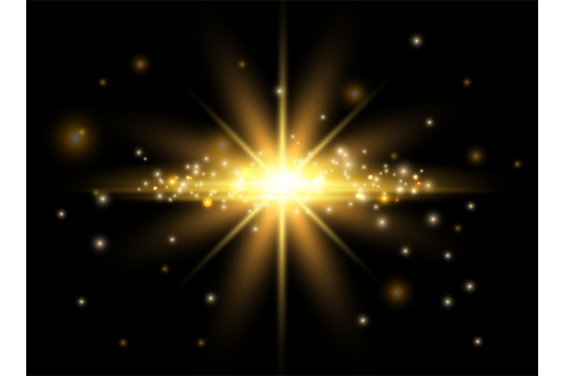 gold-light-effect-shining-star-bokeh-effect-and-flying-glow-vector-e