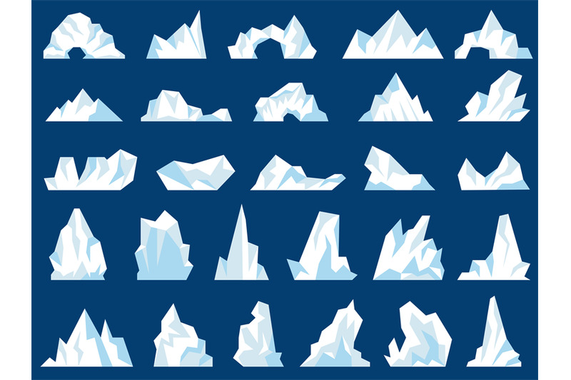 iceberg-illustrations-crystal-freezing-mountains-snow-hills-in-ocean