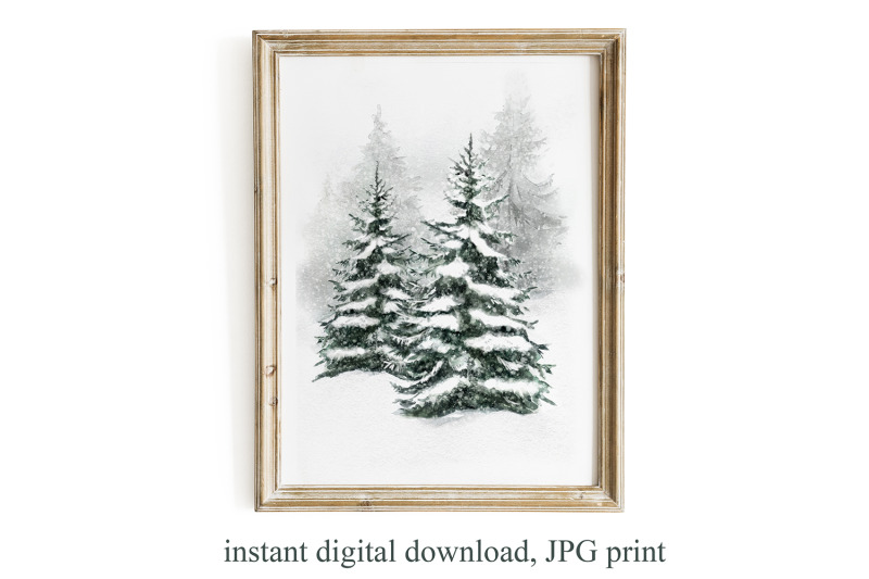 christmas-trees-wall-art-christmas-forest-printable-wall-art