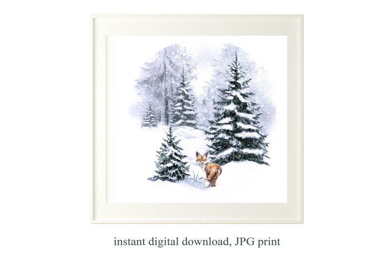 snowy-forest-wall-art-christmas-trees-wall-art-winter-forest