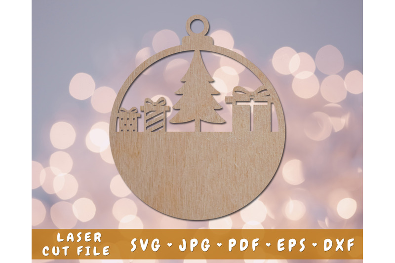 personalizable-christmas-ornament-with-presents-laser-svg-cut-file