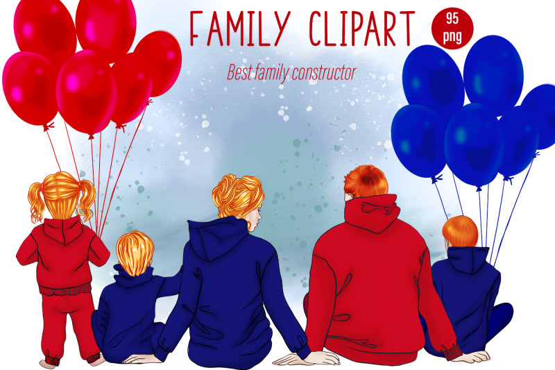 family-clipart-custom-family-portrait-and-balloons