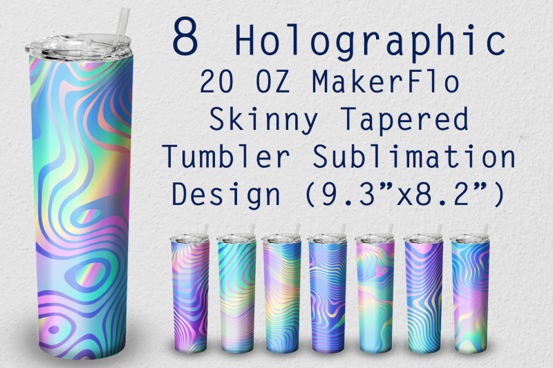 8-tumbler-tapered-20-oz-sublimation-holographic-wrap-design