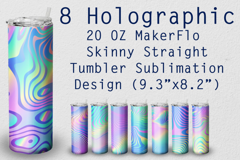 8-tumbler-straight-20-oz-sublimation-holographic-wrap-design