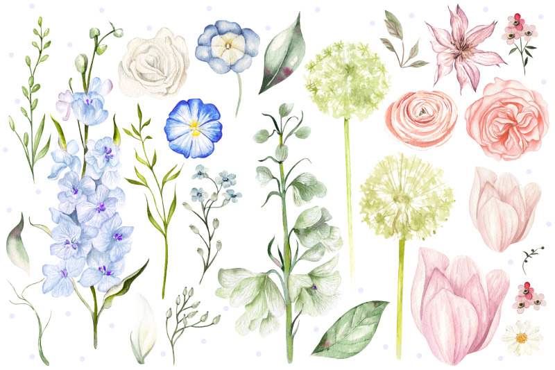 hand-drawn-watercolor-wild-flowers