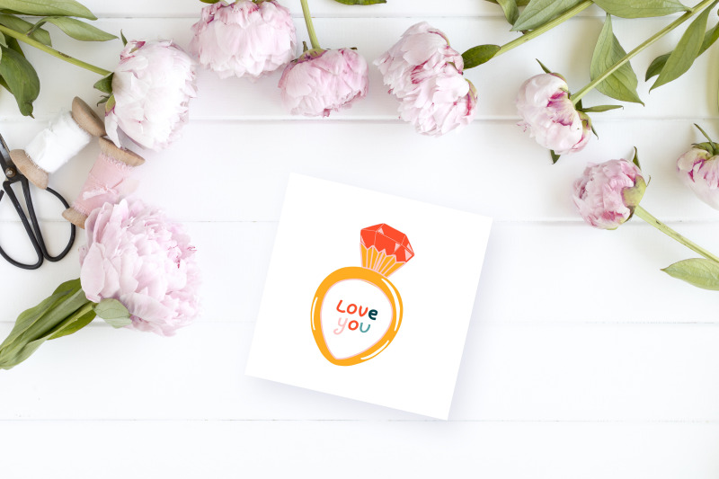 the-cutest-set-of-cards-with-love-lettering-eps-ai-png-jpeg
