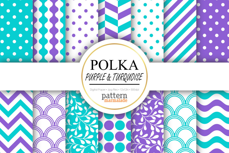 polka-purple-and-turquoise-digital-paper-t0903