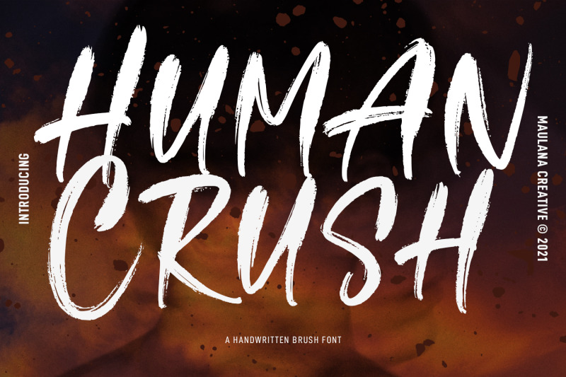 human-crush-handwritten-brush-font