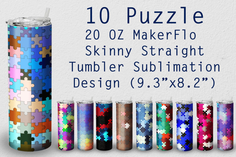 10-tumbler-straight-20-oz-sublimation-puzzle-wrap-design