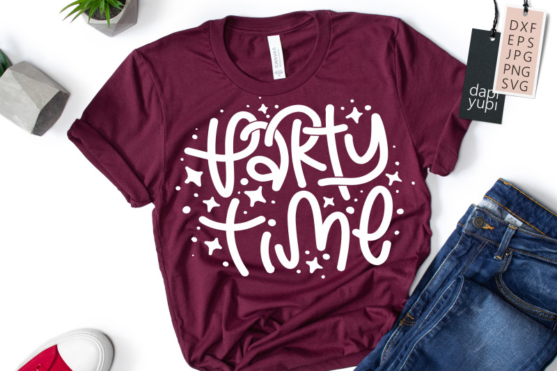 party-time-svg-new-year-cut-file