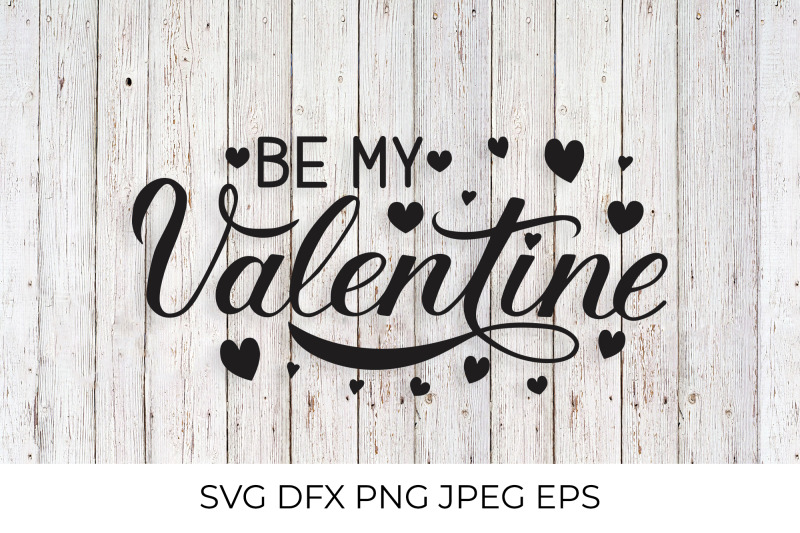 be-my-valentine-calligraphy-svg