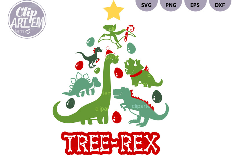 watercolor-dinosaur-christmas-dino-tree-rex-png-file