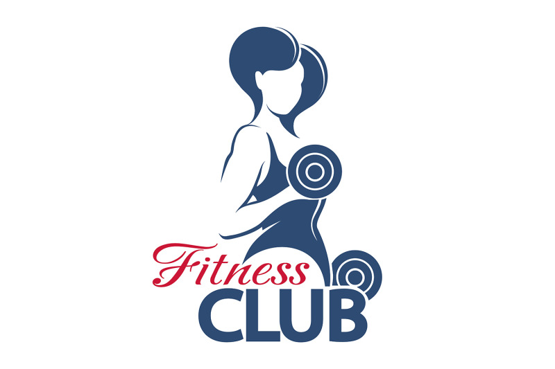 fitness-emblem-with-muscled-woman-silhouette-holds-dumbbells