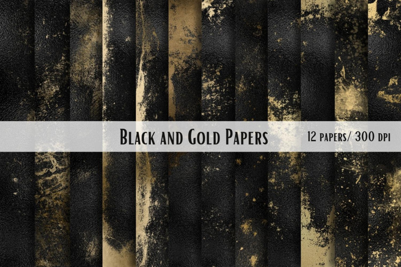 black-and-gold-papers-12-designs