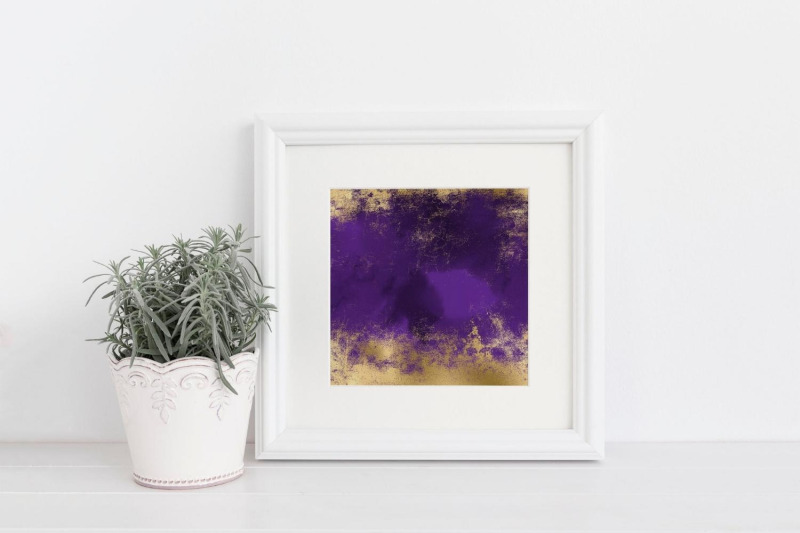 watercolor-purple-and-gold-papers