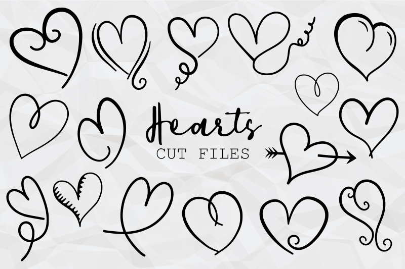 doodle-love-heart-symbol-vector-set