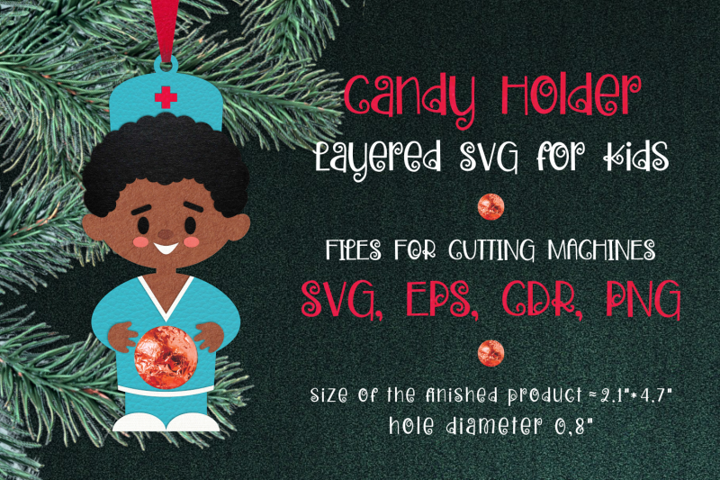 black-man-doctor-christmas-ornament-candy-holder-svg