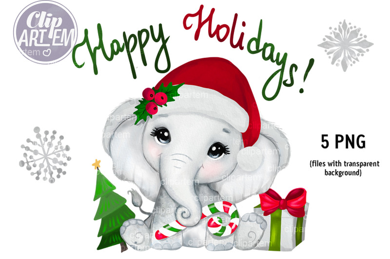 cute-christmas-elephant-girl-new-year-5-png-clip-art-sublimation